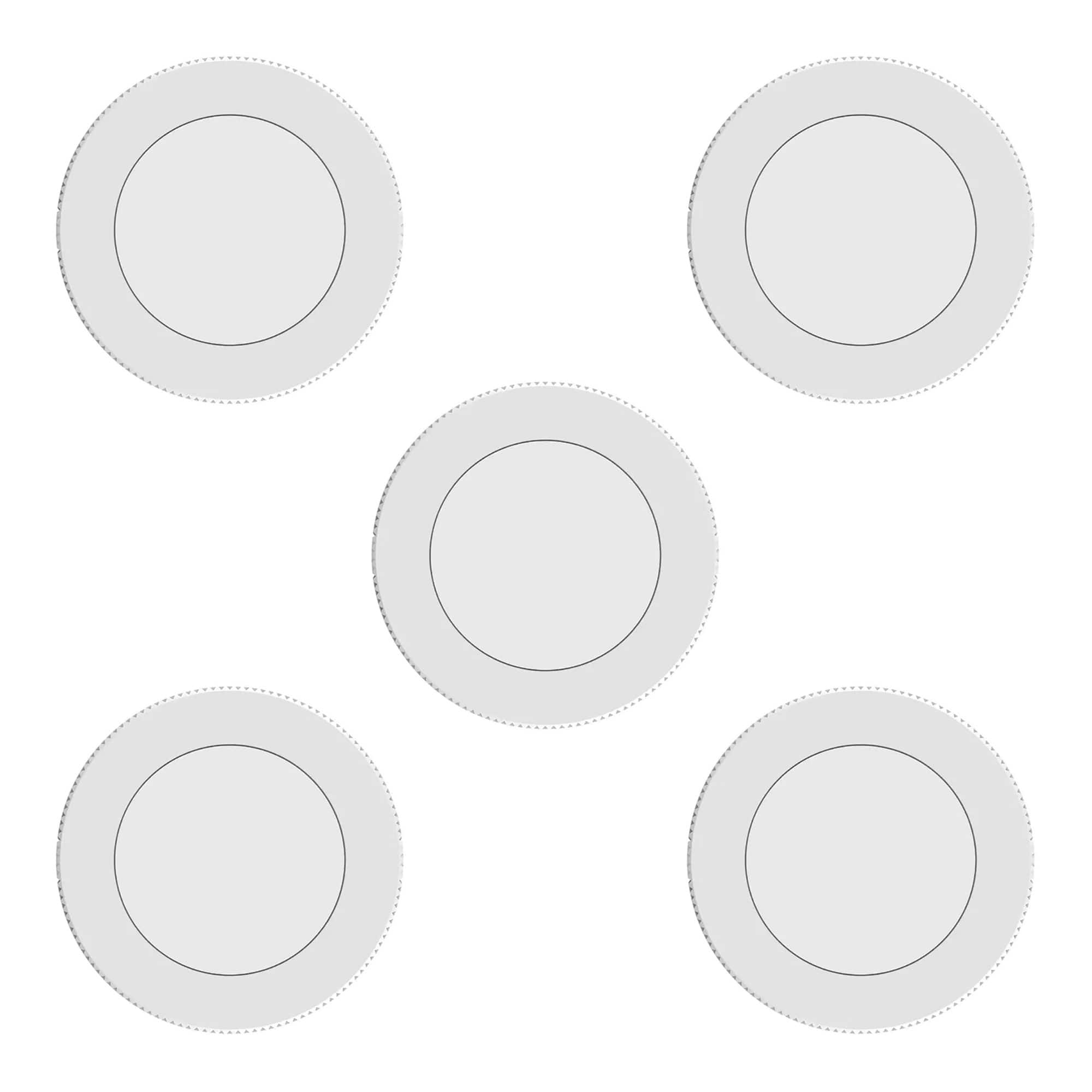 GE - Set of 5 Dimmable Modern Corded Electric Plastic LED 4 Watt Puck Light, White