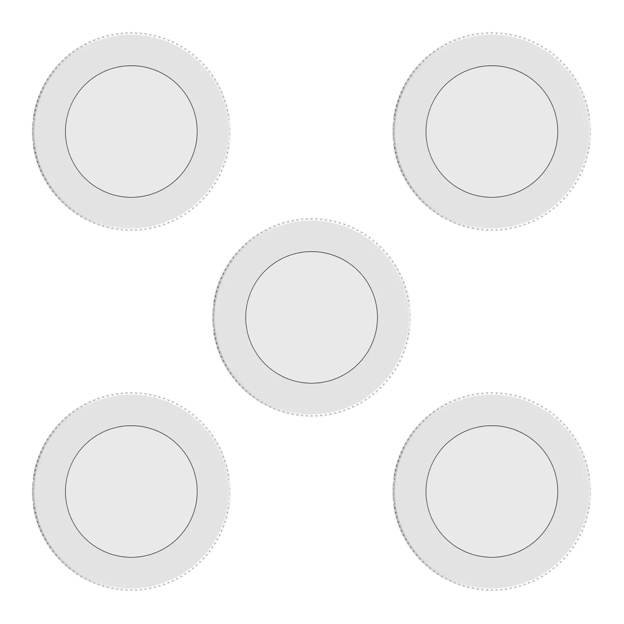Front. GE - GE Set of 5 Dimmable Modern Corded Electric Plastic LED 4 Watt Puck Light, White.
