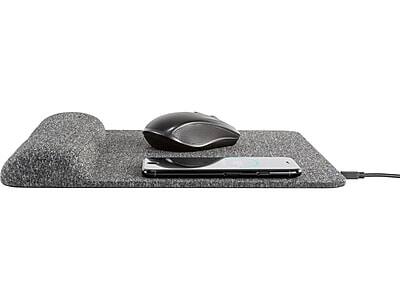 Alt View 7. Allsop - PowerTrack Plush Foam Non-Skid Wireless Charging Mouse Pad, Gray - Gray.
