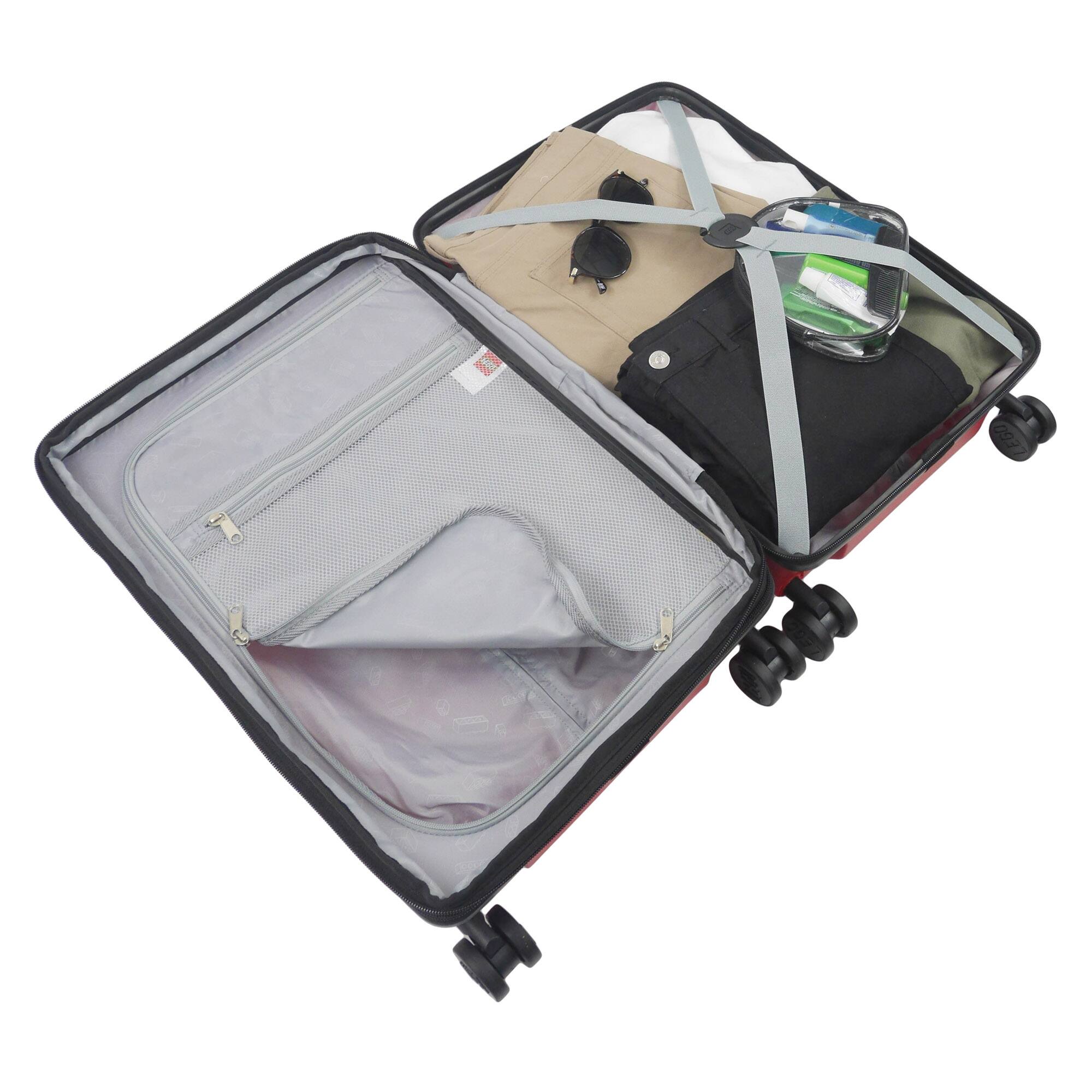 Alt View 1. LEGO - Signature Brick 2x3 Trolley Expandable 21.5 inch carry-on luggage - RED.