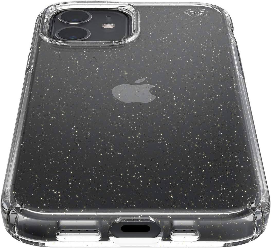 Alt View 1. Speck - Speck Presidio Perfect-Clear Glitter Case - iPhone 12/12 Pro - Clear Glitter.