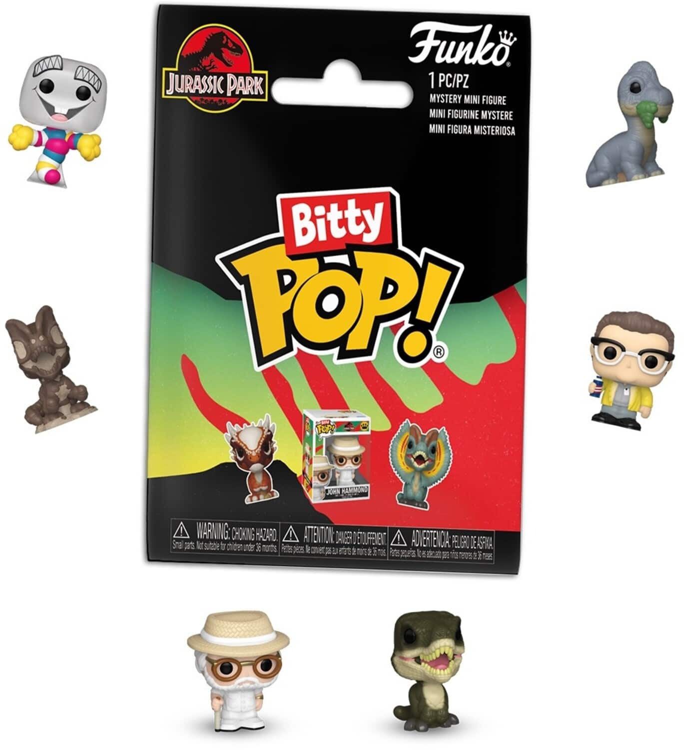 Funko - Bitty POP! Singles: Jurassic Park (One Random Bitty POP! Per Purchase) - COLLECTIBLES - Multicolor