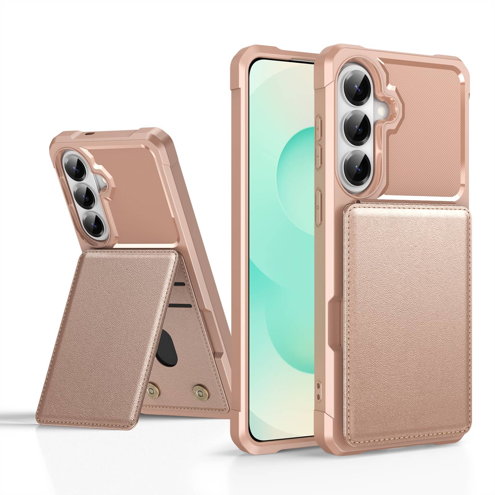 UUCOVER - Magnetic Wallet Back Case for Samsung Galaxy A37 5G,Shockproof PU Leather+TPU Card Slots Case Stand Cover - Rosegold price history on PriceWatchPro