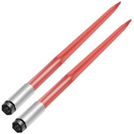 VEVOR - Pair Hay Spear 43" Bale Spear 3000 lbs Capacity, Bale Spike Quick Attach Square Hay Bale Spears 1 3/4" - Red