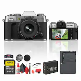 Fujifilm - X-T50 Mirrorless Camera with XF 16-50mm f/2.8-4.8 Lens (Silver) Bundle