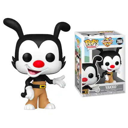 Fauché 3
N° 2066
POP! Animation
Animaniacs
Yakko
Vinyl Figure / Figurine en Vinyle / Figura de Vinilo / Figura de Vinil
Attention: Choking Hazard - Small Parts. Not for children under 3 years.
Avertissement: Danger de suffocation - Petits morceaux. Ne convient pas aux enfants de moins de 3 ans.
Advertencia: Peligro de asfixia - Piezas pequeñas. No es adecuado para niños menores de 3 años.