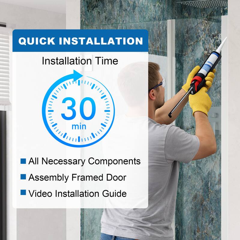 QUICK INSTALLATION

Installation Time: 30 min

- All Necessary Components
- Assembly Framed Door
- Video Installation Guide