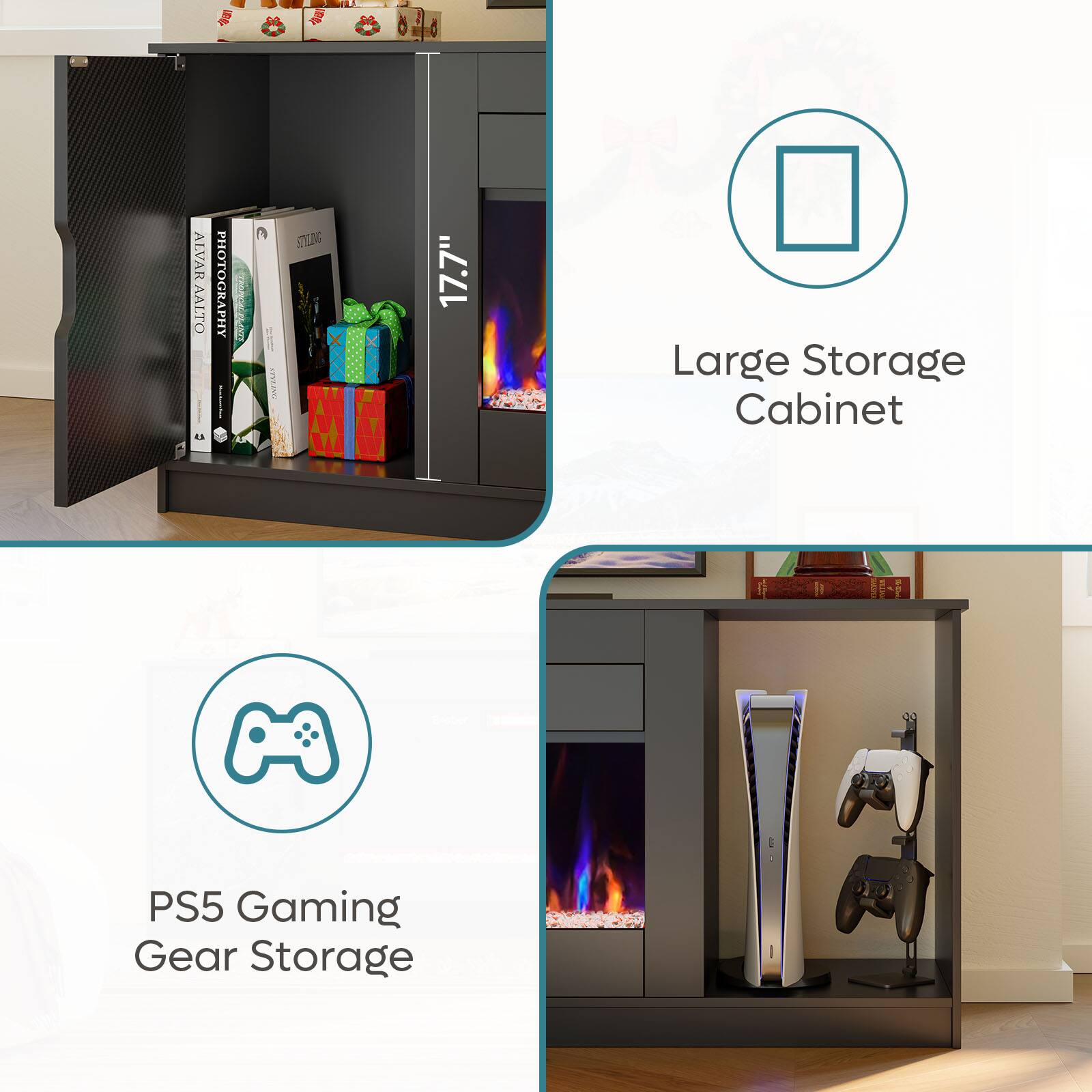 ALVAR AALTO PHOTOGRAPHY  
PE - MT $6 17.7" Large Storage Cabinet PS5 Gaming Gear Storage

Large Storage Cabinet

PS5 Gaming Gear Storage