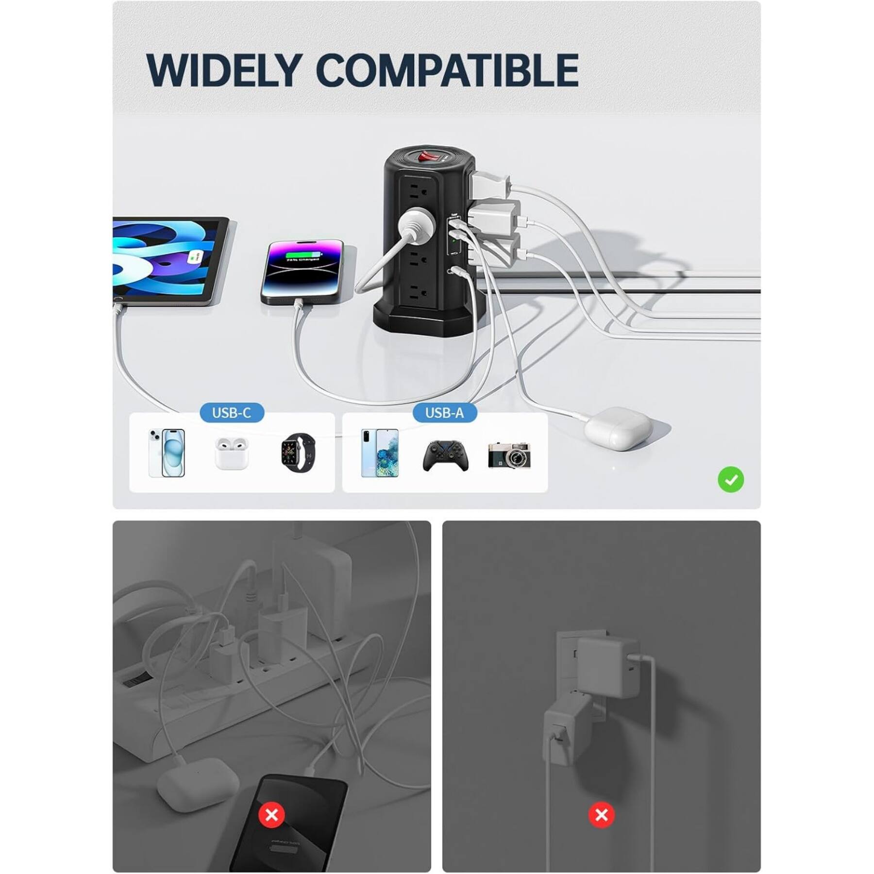 WIDELY COMPATIBLE

USB-C  
USB-A