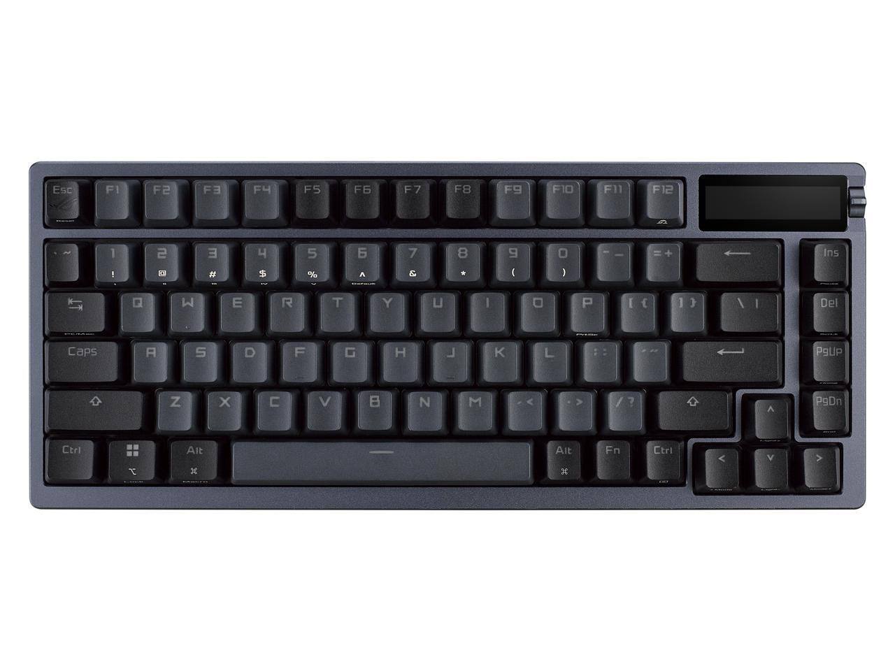 Esc F1 F2 F3 F4 F5 F6 F7 F8 F9 F10 F11 F12  
1 2 3 4 5 6 7 8 9 0 - = +  
Q W E R T Y U I O P [ ] \  
A S D F G H J K L ; '  
Z X C V B N M , . /  
Caps Lock Shift Ctrl Fn Alt