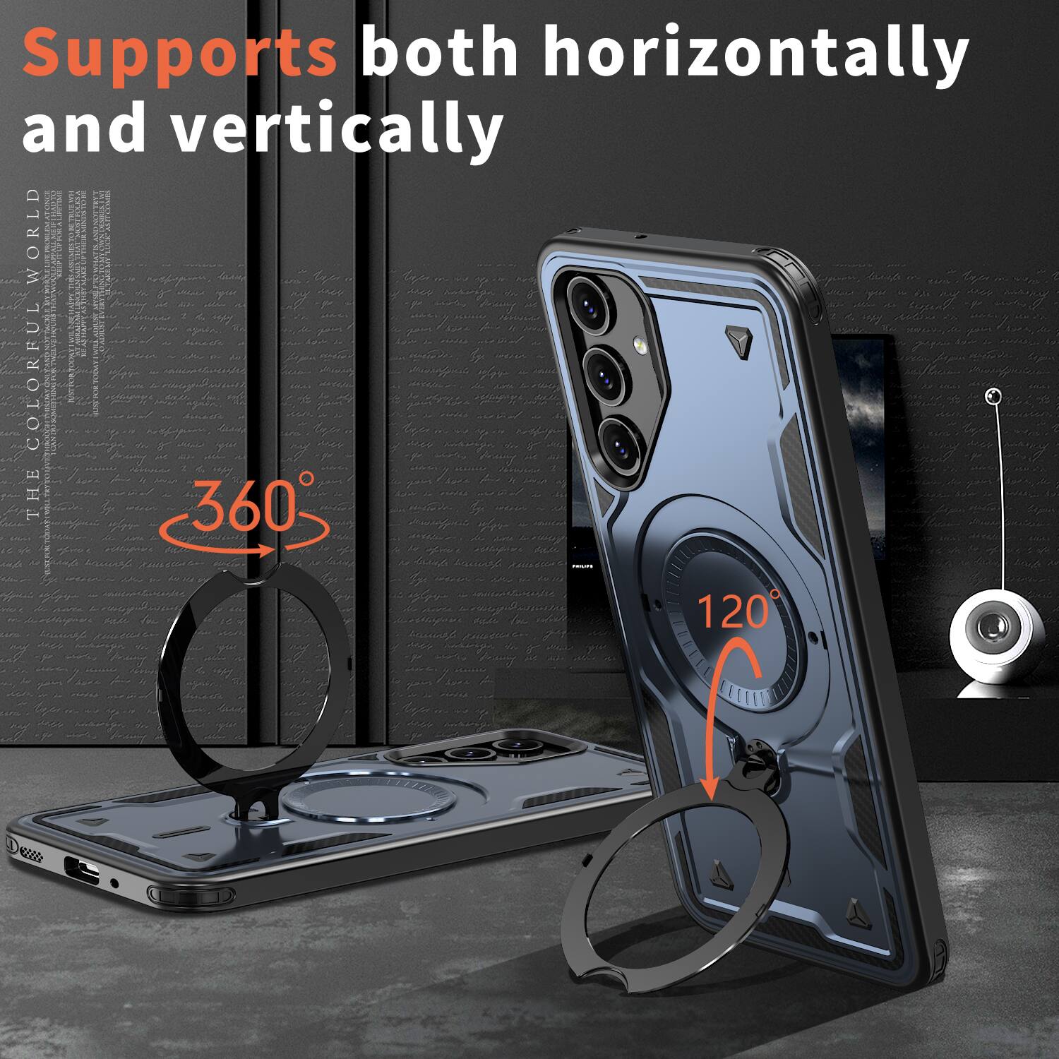 Supports both horizontally and vertically