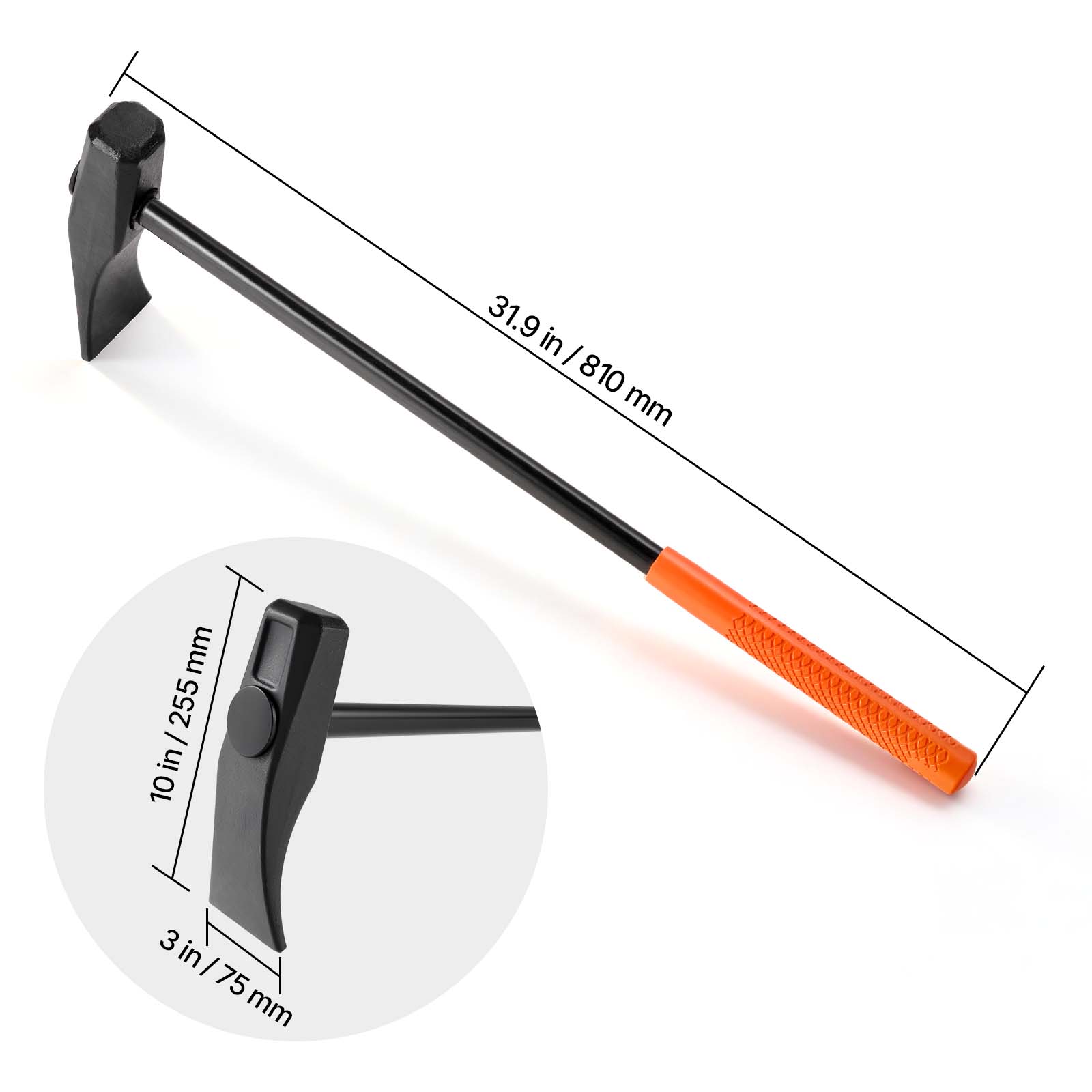 31.9 in / 810 mm  
10 in / 255 mm  
3 in / 75 mm