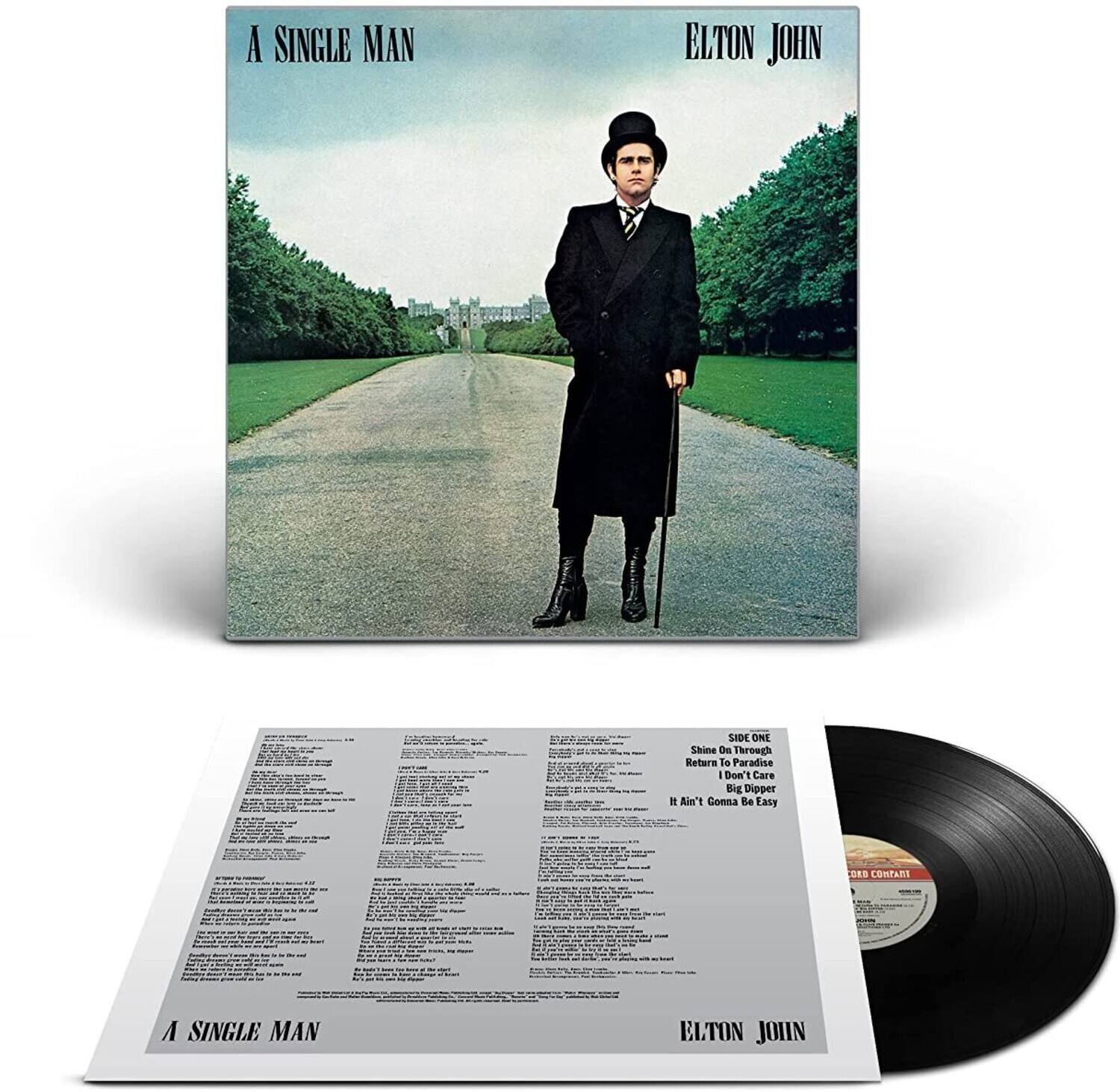 A SINGLE MAN  
ELTON JOHN  

SIDE ONE  
Shine Do Through  
Return To Paradise  
I Don't Care  
Big Dipper  
It Ain't Gonna Be Easy  

A SINGLE MAN  
ELTON JOHN