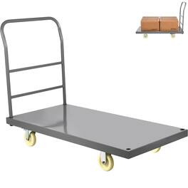 LOVMOR - Platform Truck, 2000-Lb Capacity Flatbed Cart, 47 x 24 x 32 in - Gray
