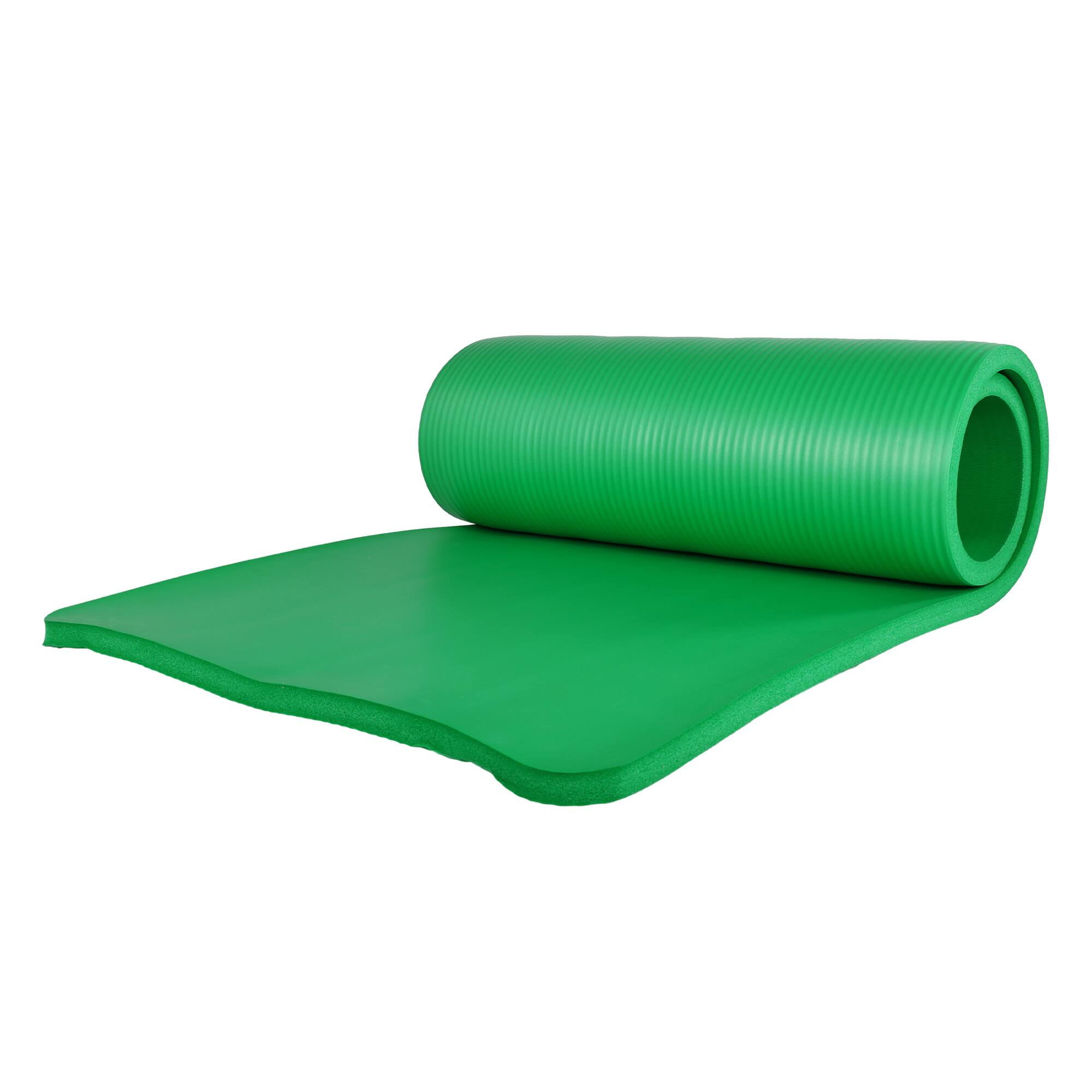 Alt View 4. BalanceFrom Fitness - BalanceFrom Fitness 1" Extra Thick Yoga Mat w/Knee Pad and Carrying Strap, Green - Green.