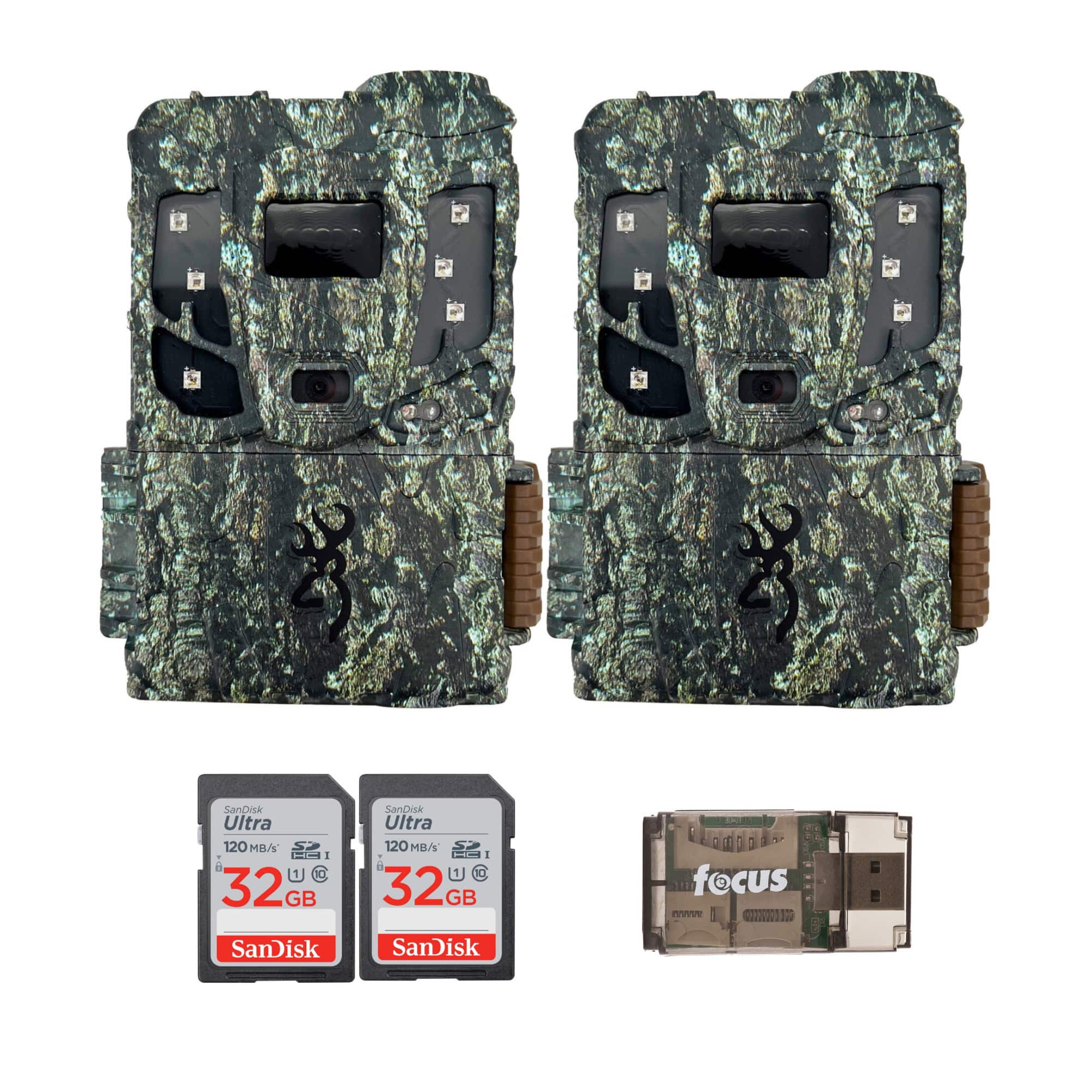 Browning - 2PK Pro Scout Max Extreme HD Trail Camera w/32GB M/Card & Reader