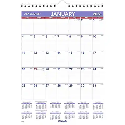 AT-A-GLANCE
JANUARY 2026
SUN MON TUE WED THU FRI SAT
1 2 3
4 5 6 7 8 9 10
11 12 13 14 15 16 17
18 19 20 21 22 23 24
25 26 27 28 29 30 31
JANUARY