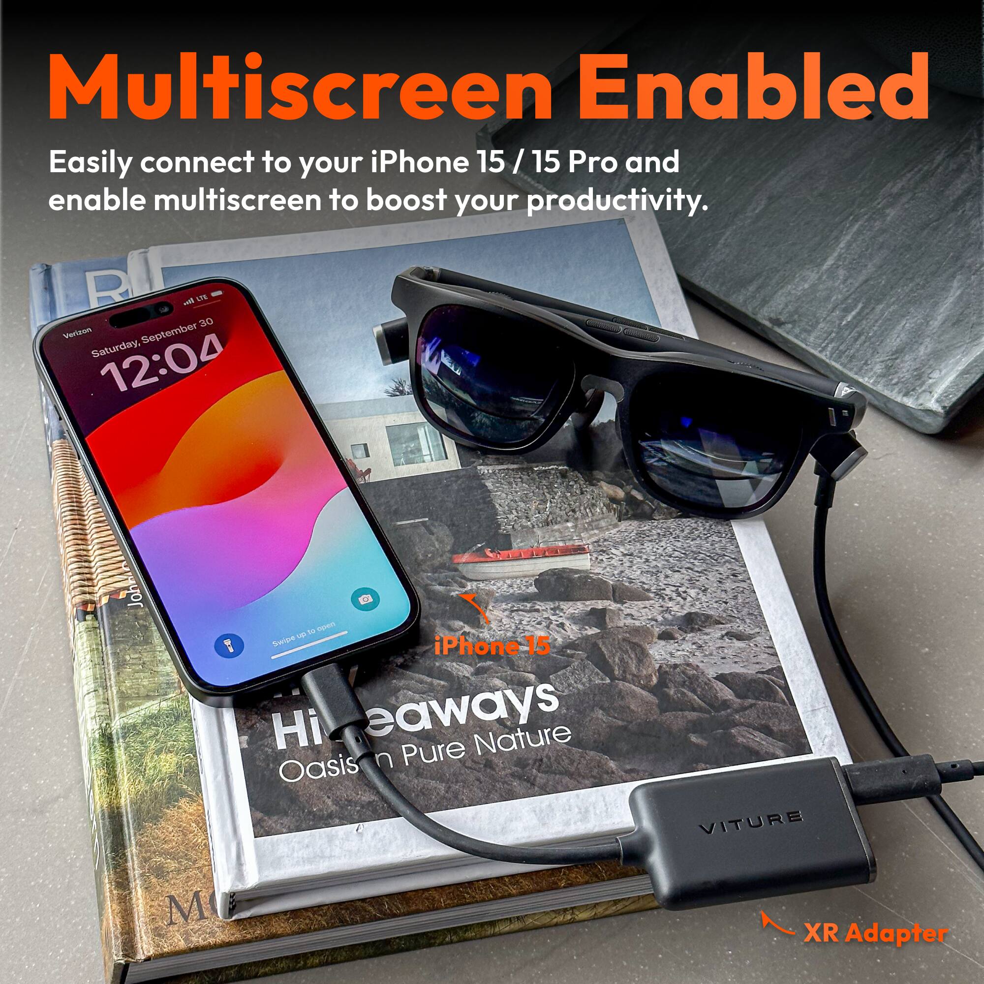 VITURE USB C XR Charging Adapter Enabling Multi Screen, Enhanced