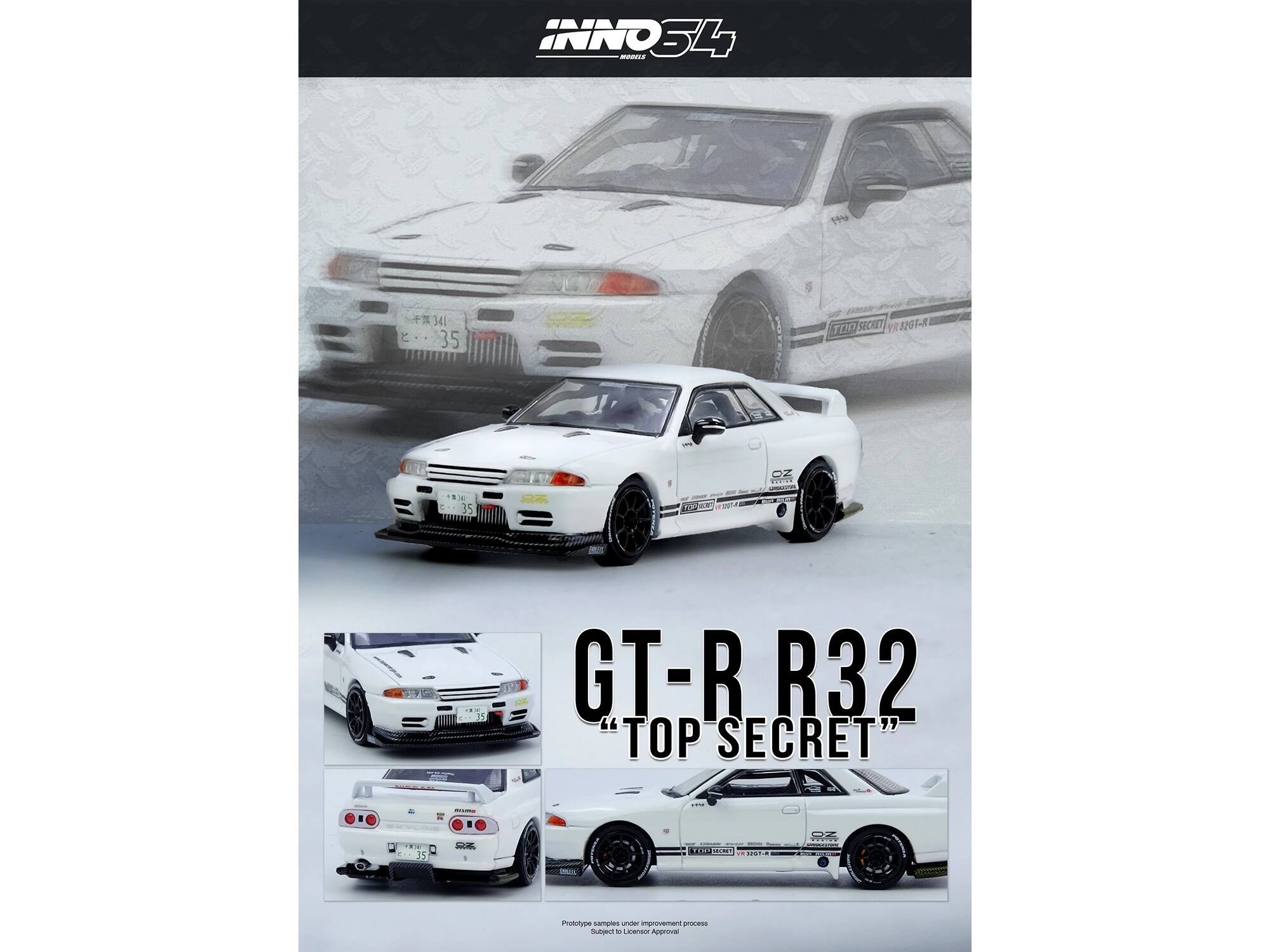 INNO34 -s 1 341 35 FIMIAN Pel TO SECRET PE 32GTR 35 O F ad DZ TU ACON 11 1 GT-R R32 "TOP SECRET" 35 Fa PEN SEEWT .... Prototype samples under improvement process - STNES Outect - eanso Approval