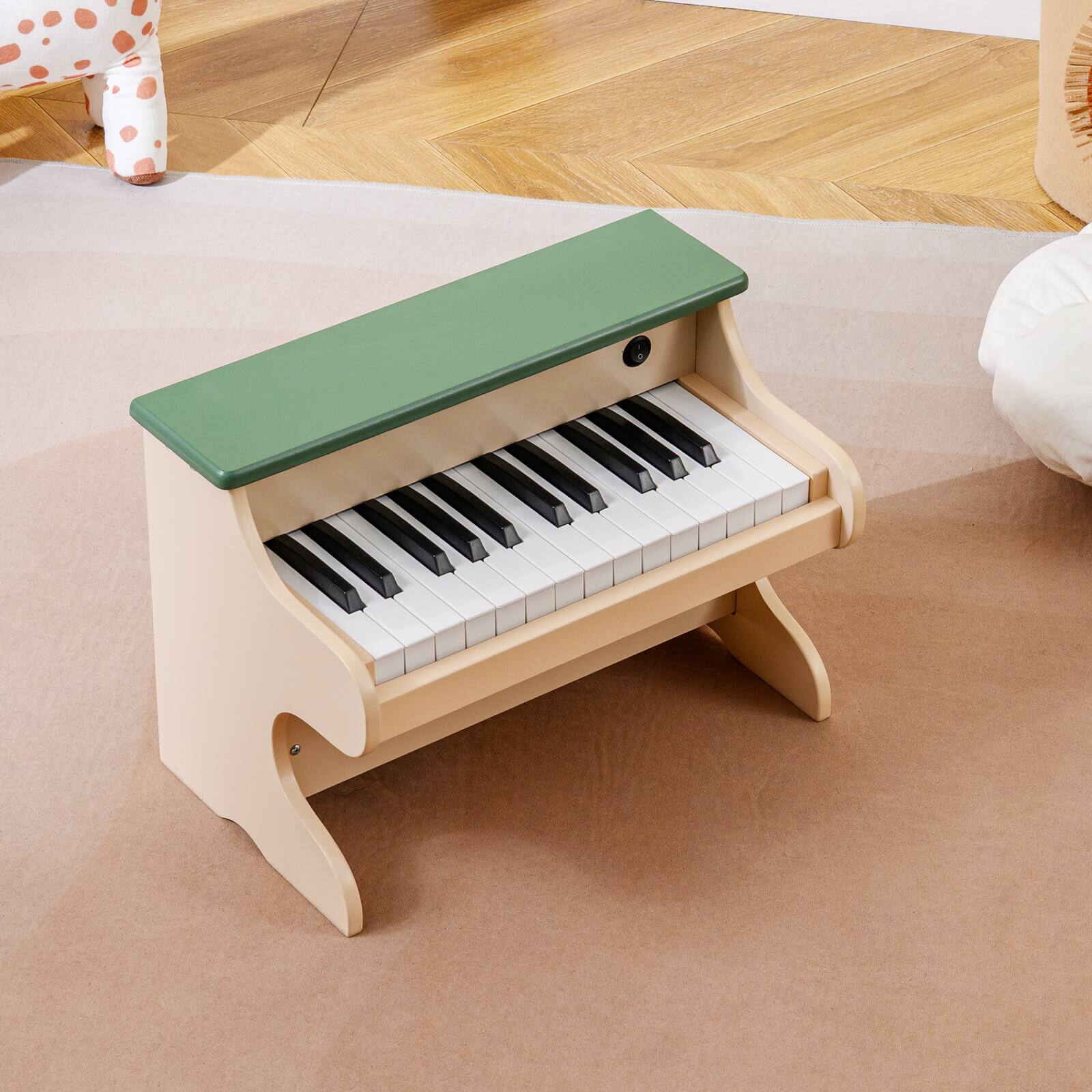 Alt View 1. Costway - Costway 25 Keys Kids Piano Piano Keyboard Toy for 3+ Boys & Girls Realistic Sound - Beige,Green.