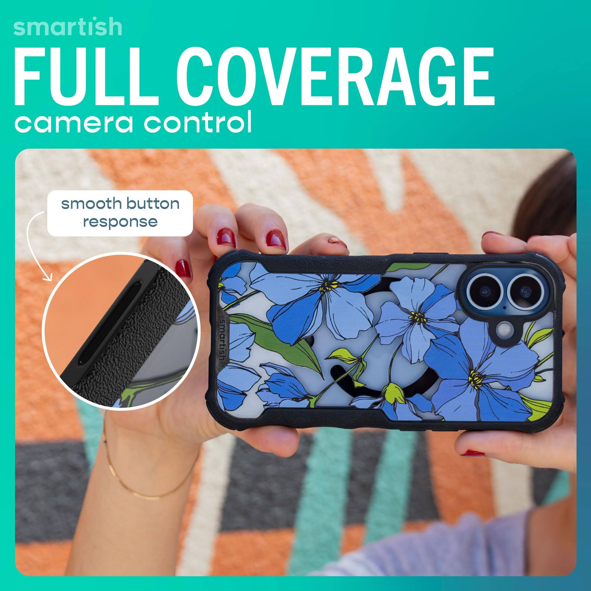 smartish  
FULL COVERAGE  
camera control  

smooth button response