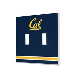 Keyscaper - Cal Bears Stripe Design Double Toggle Light Switch Plate - Multicolor