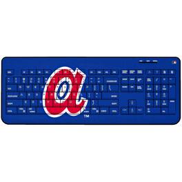 Keyscaper - Atlanta Braves 1972-1980 Cooperstown Solid Design Wireless Keyboard - Multicolor