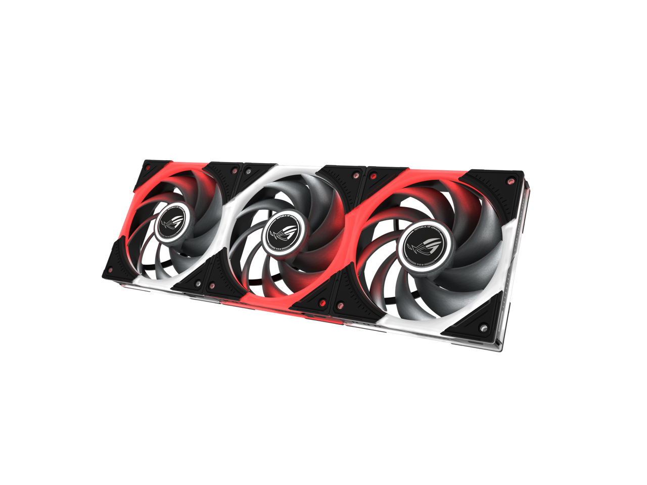 Alt View 3. ASUS - ASUS ROG Eurux GR120 ARGB PWM Fan Triple Pack 120mm 2600RPM Daisy-Chained, Custom Lighting, Fan Hub - Black.