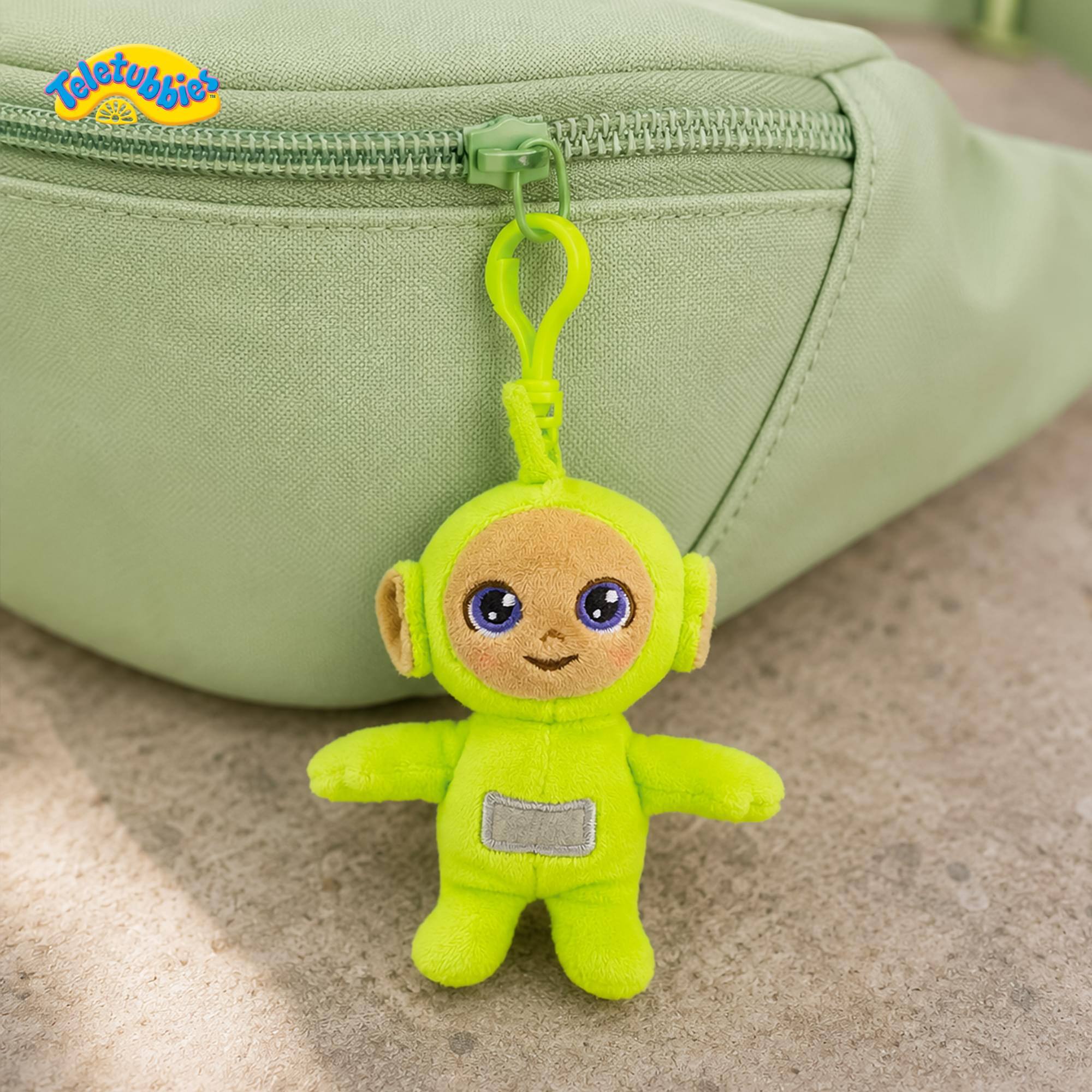 Alt View 3. The Loyal Subjects - Teletubbies 4-Inch Plush Backpack Clip | Dipsy - Green.