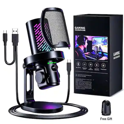 GAMING MICROPHONE
09 C 0 IM 3450mg - Cell - Contains PeplanAn CLASSICS Nongboon
GAMING MICROPHONE
Instrate tad cookie - EVERAR countro
by - DO XWAI
M
BAYANS IT MAVA am
Free Gift