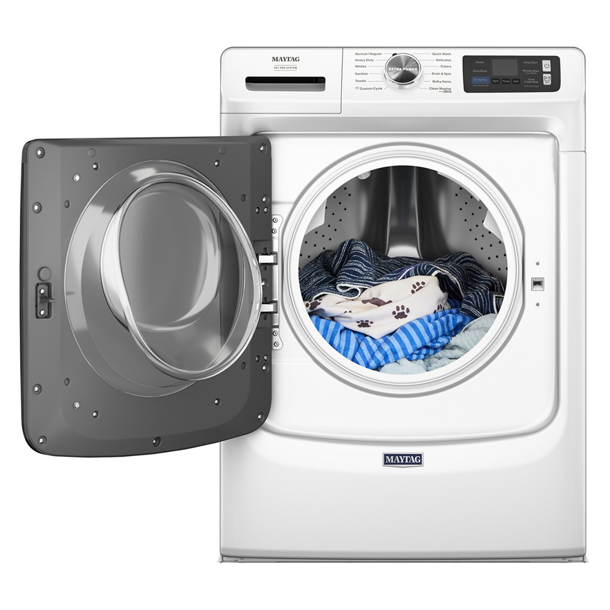 MAYTAG  
PTTI  

Normal/Regular  
Heavy Duty  
Sanitize  
Towels  
Custom Cycle  

Quick Wash  
Drinks & Glass  
Bulky Items  
Clean Wringer  

MAYTAG