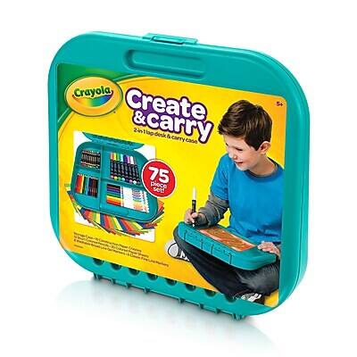 Crayola Create & Carry  
Skin Lap Desk & Carry Case  
75 Piece Art Set