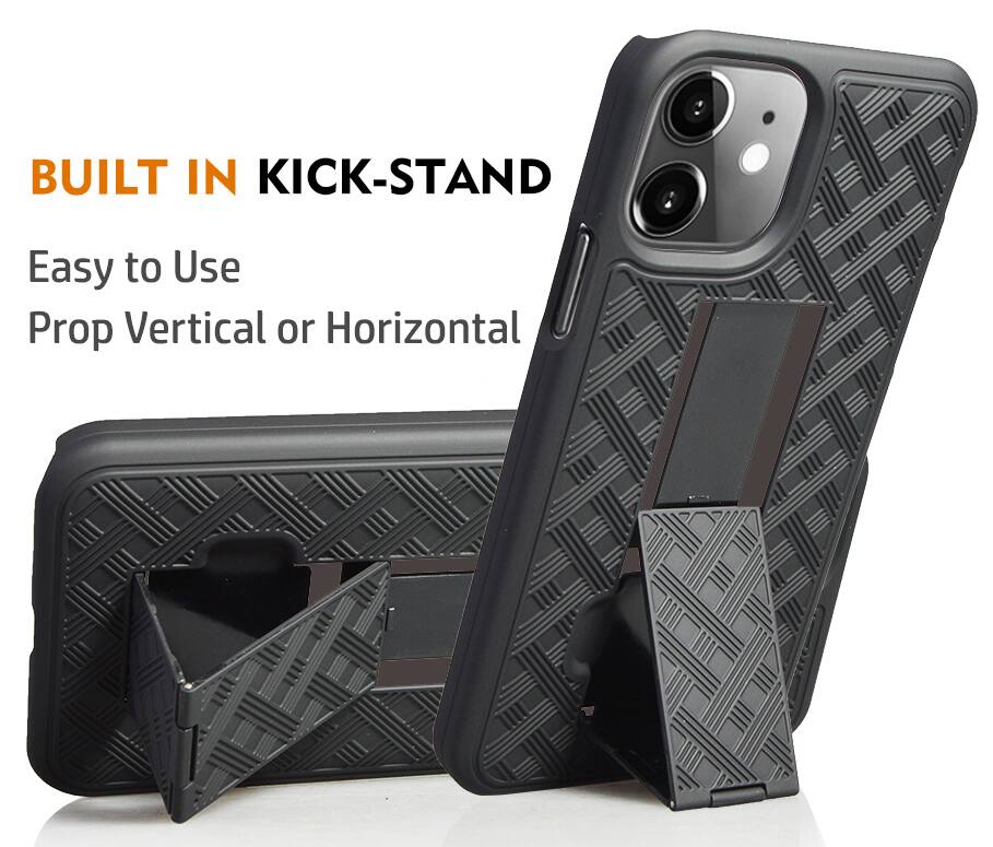 BUILT IN KICK-STAND  
Easy to Use  
Prop Vertical or Horizontal