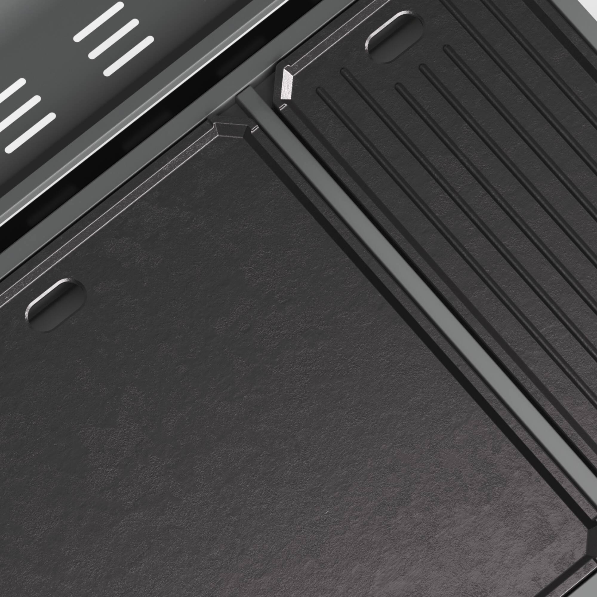 Alt View 1. TYTUS Grills - TYTUS Emberwood Electric Grill and Griddle with Grill and Prep Cart - Gray.