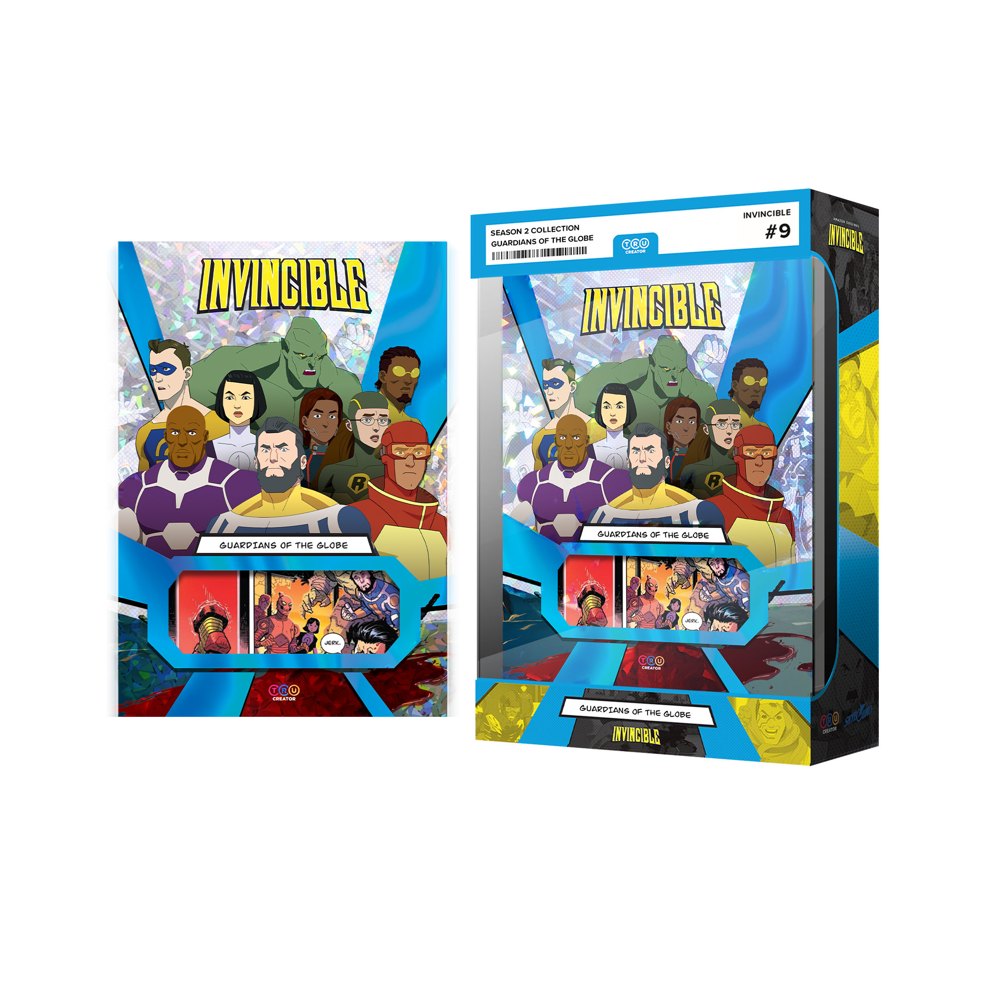 INVINCIBLE  
SEASON 2 COLLECTION #9  
GUARDIANS OF THE GLOBE  
000  
GUARDIANS OF THE GLOBE  
GUARDIANS OF THE GLOBE  
sn.  
JOVE  
000 -  
GOO CHEATED  
GUARDIANS OF THE GLOBE  
INVINCIBLE  
020 USAN