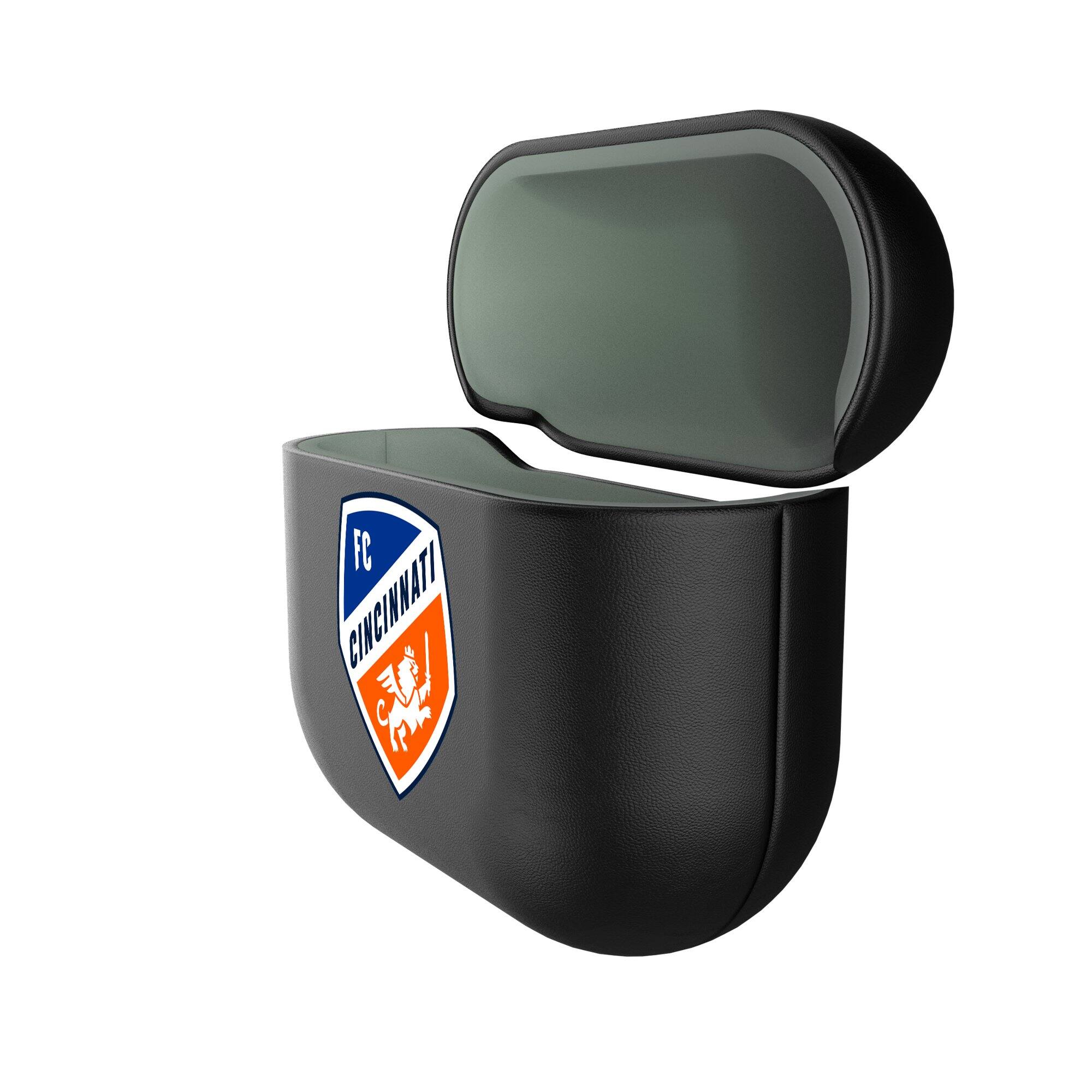 Alt View 1. Keyscaper - FC Cincinnati FC Cincinnati Insignia AirPods 4th Generation Case Cover - No Size - Black.