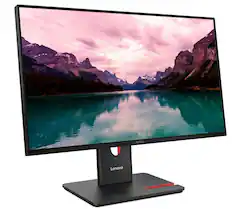 Front. Lenovo - Lenovo ThinkVision T24-40 24" FHD IPS Monitor, Flicker Free, VESA Mount (100x100mm), DP, HDMI, Black (64A4MARXUS) - black.