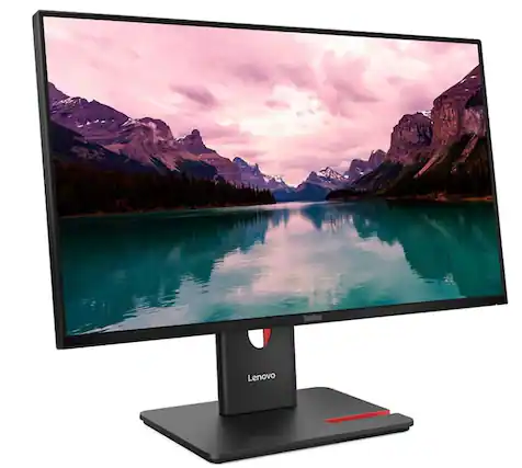 Front. Lenovo - Lenovo ThinkVision T24-40 24" FHD IPS Monitor, Flicker Free, VESA Mount (100x100mm), DP, HDMI, Black (64A4MARXUS).