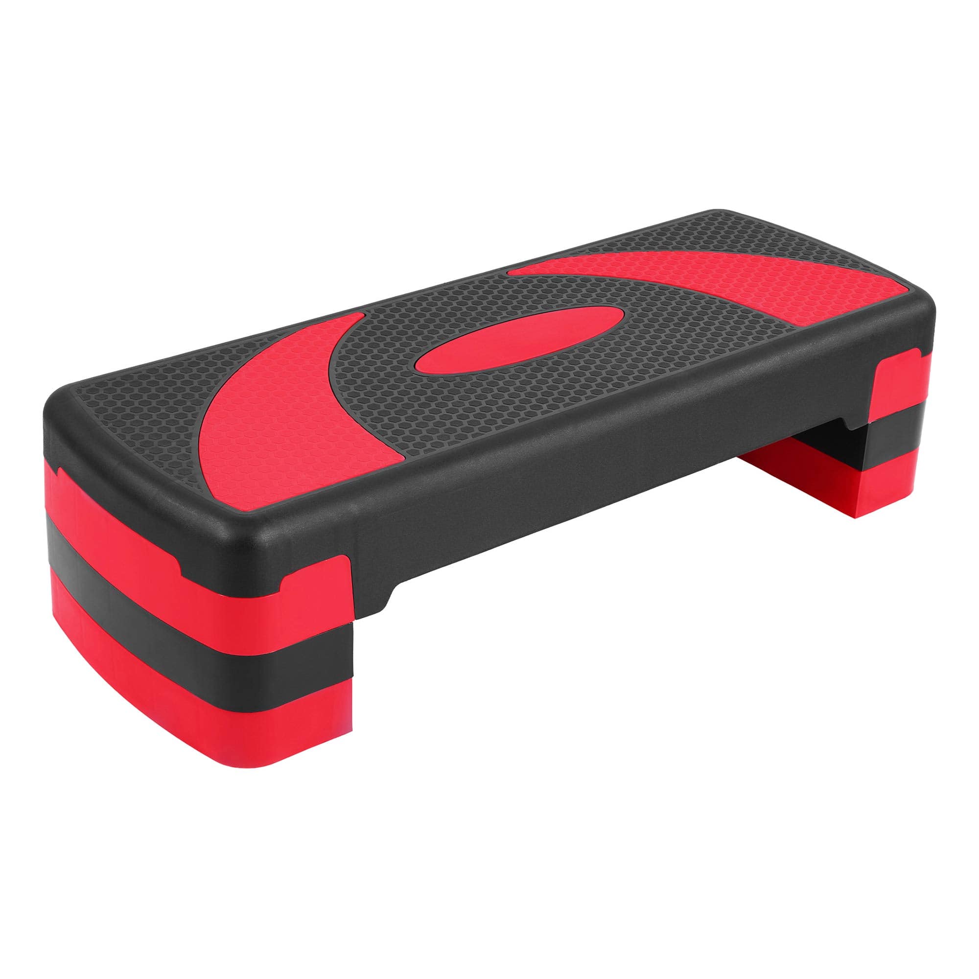 Front. BalanceFrom Fitness - BalanceFrom Fitness Adjustable Workout Aerobic Step Platform Trainer w/Raisers - Red.