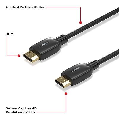 4 ft Cord Reduces Clutter  
HDMI  
Delivers 4K Ultra HD Resolution at 60 Hz