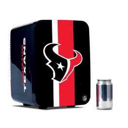 Ukonic NFL Houston Texans 15-Can Mini Fridge 10L AC/DC Portable Refrigerator, Official Team Logo for Home - Navy