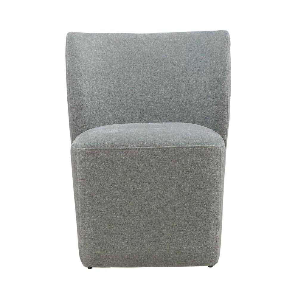 Alt View 2. Liberty Furniture Industries - Accent Dining Chair with Castors - Rounded Back - Sapphire Upholstry - Grey.