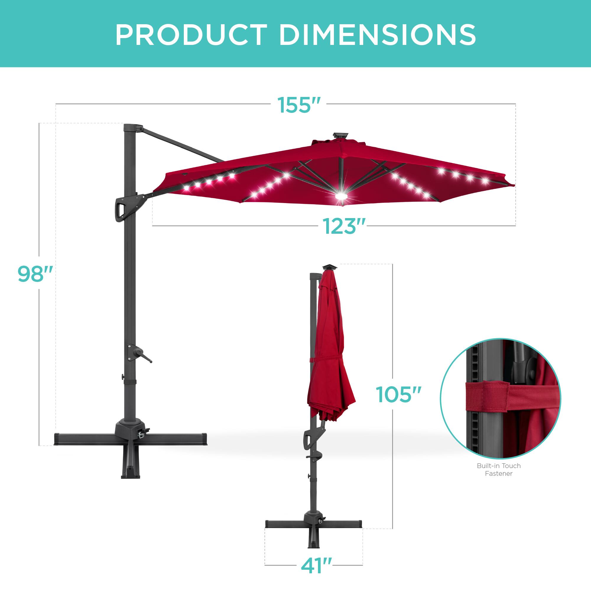 PRODUCT DIMENSIONS
- 155"
- 123"
- 98"
- 105"
- 41"
Built-in Touch Fastener