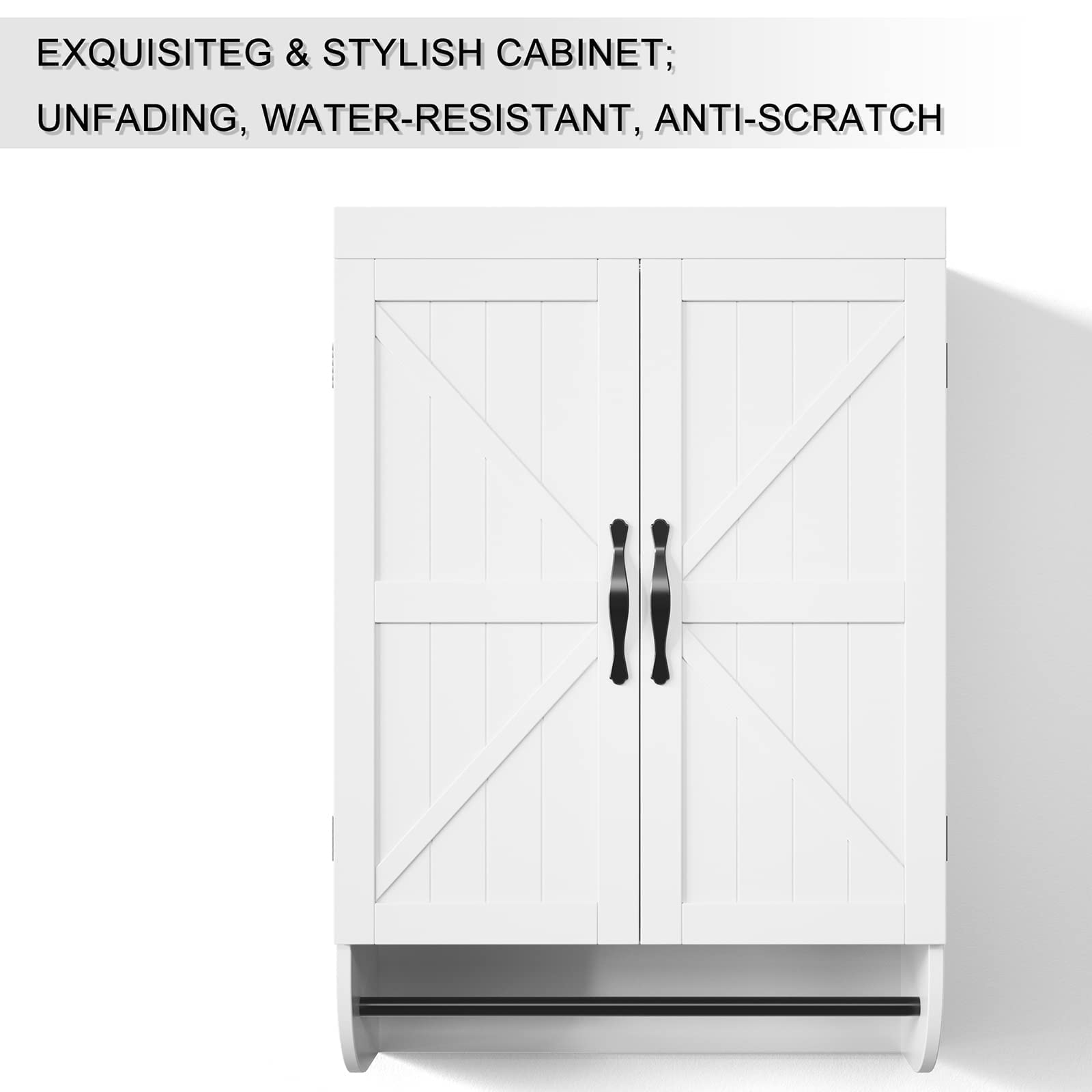 EXQUISITE & STYLISH CABINET;  
UNFADING, WATER-RESISTANT, ANTI-SCRATCH