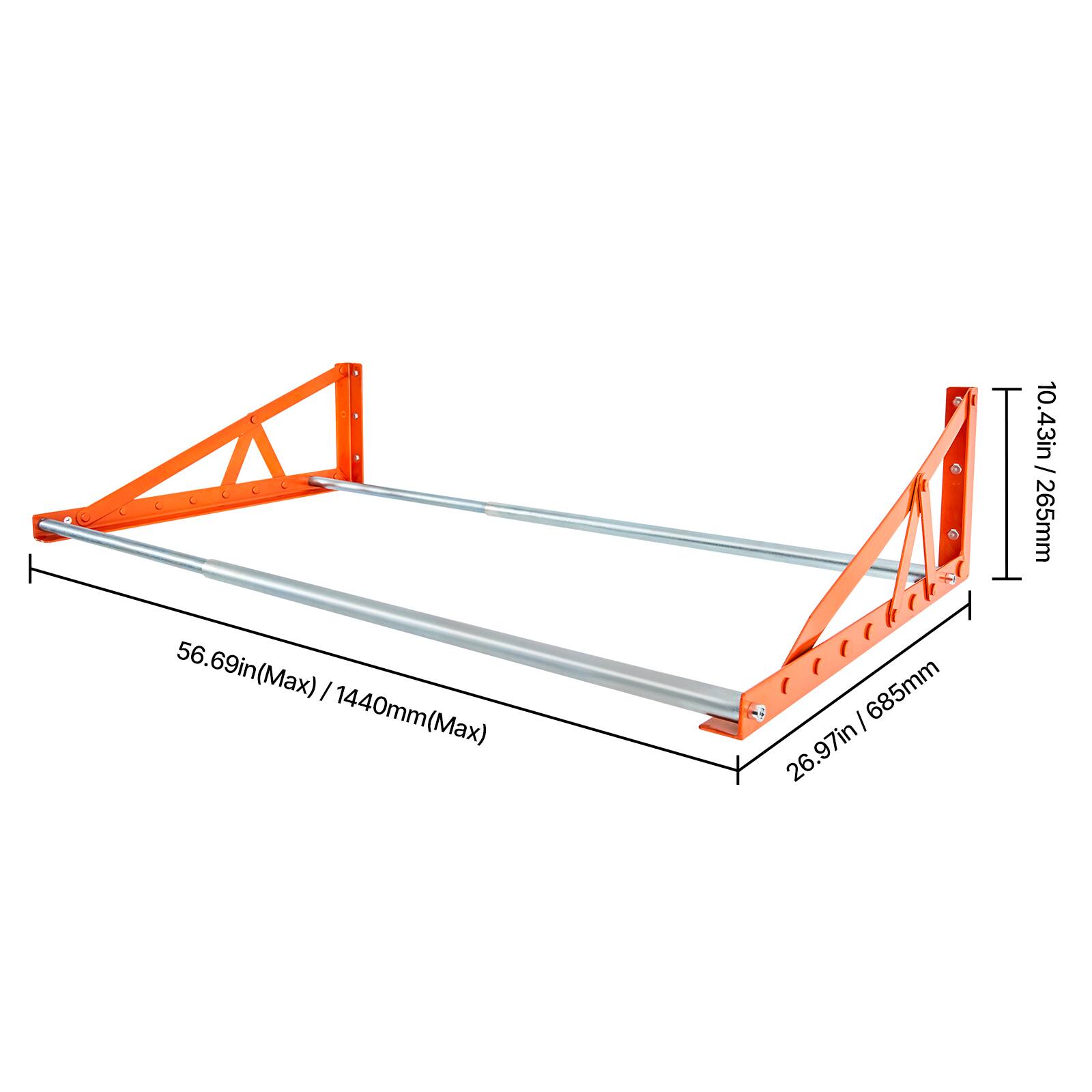 56.69in (Max) / 1440mm (Max)  
10.43in / 265mm  
26.97in / 685mm