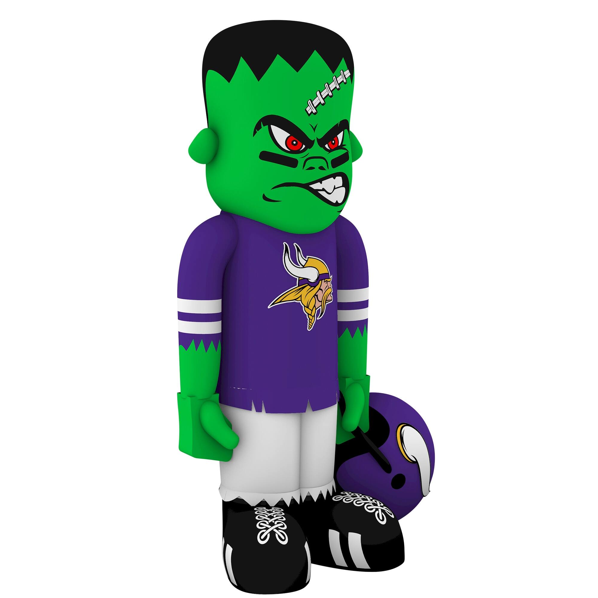 Alt View 2. Sporticulture - Minnesota Vikings Halloween Lawn Inflatable Steinbacker - Multicolor.