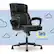 Front. Serta - Hannah Upholstered Executive Office Chair with Pillowed Headrest - Smooth Bonded Leather - Black.