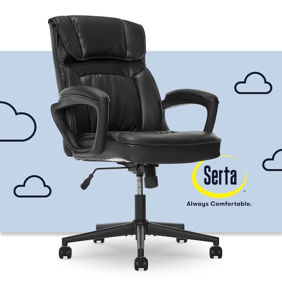 Serta Hannah Upholstered Executive Office Chair Smooth Bonded