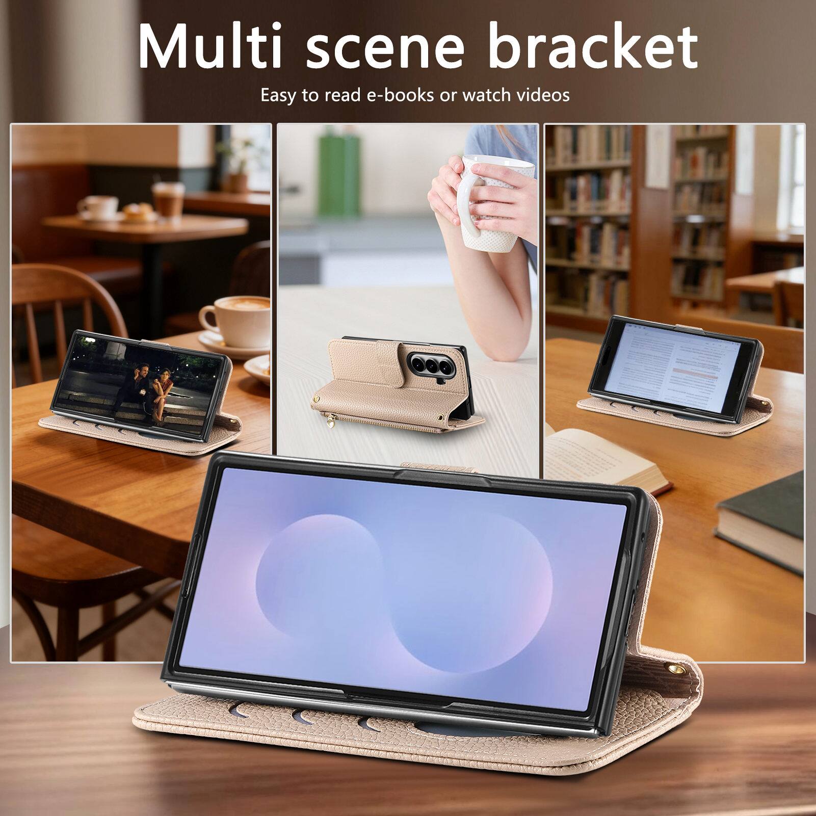Multi scene bracket  
Easy to read e-books or watch videos