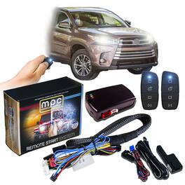 MPC - Remote Start Kit For Toyota Highlander 2014-2019 | Plug and Play | 2-Way Remotes - Black